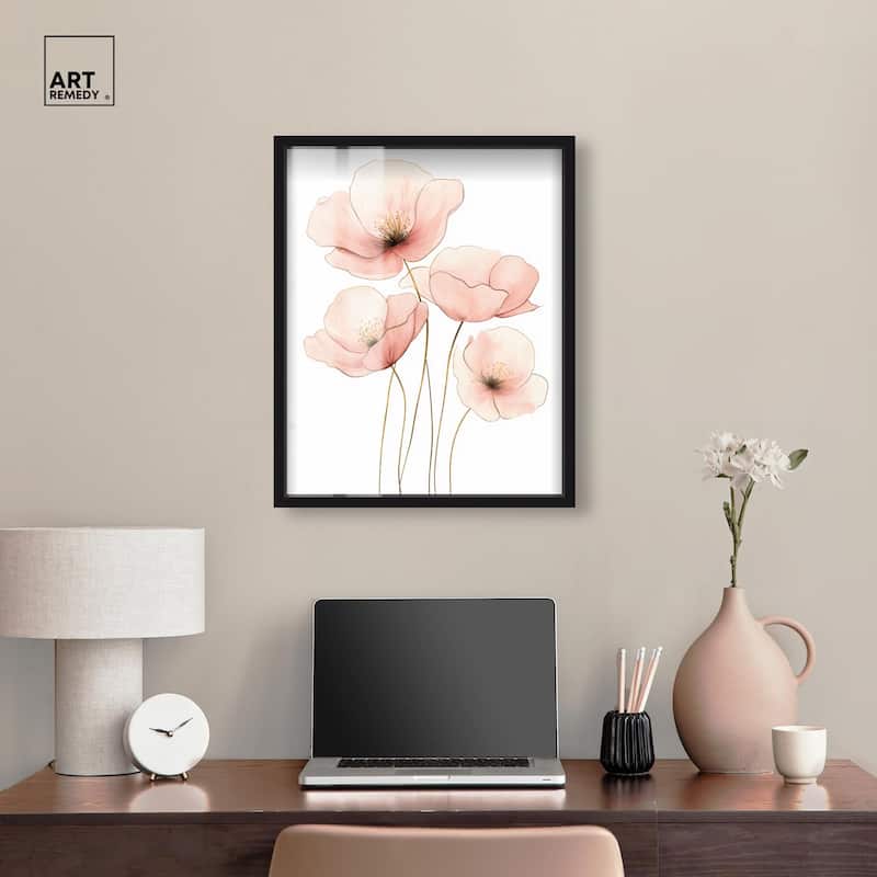 Pink Petal light Shadowbox by Art Remedy