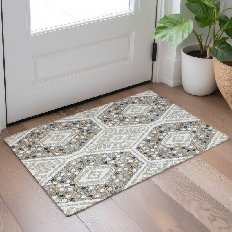 Machine Washable Indoor/ Outdoor Global Nipsey Chantille Rug