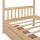 preview thumbnail 10 of 11, Twin Size Wooden House-Themed Platform Bed with Storage Drawers for Creative and Space-Saving Children