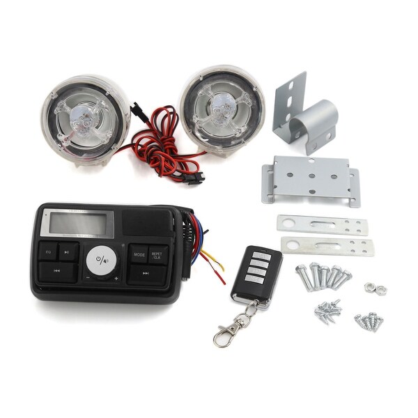 12v Motorcycle Skull Pattern Stereo Speaker Anti Theft Alarm System Mp3 Audio Overstock 17590757