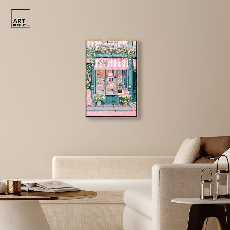 Whimsical Storefront Canvas by Art Remedy