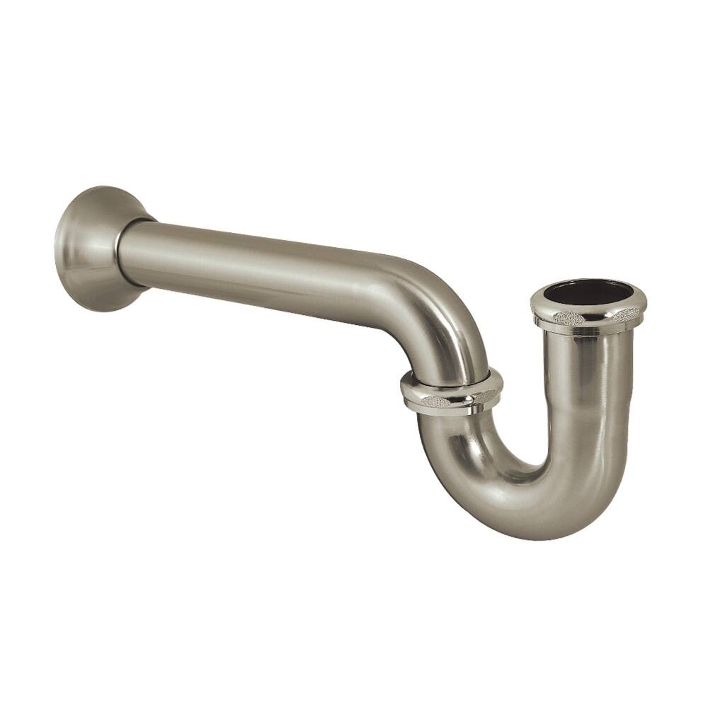 Kingston Brass Vintage 1-1/4 (or 1-1/2) x 1-1/2 Inch Decor P-Trap with Bell Flange, 13-1/16 Inch Length, 18 Gauge