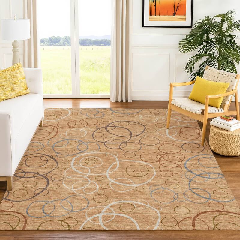 Machine Washable Indoor/ Outdoor Contemporary Nexus Chantille Rug