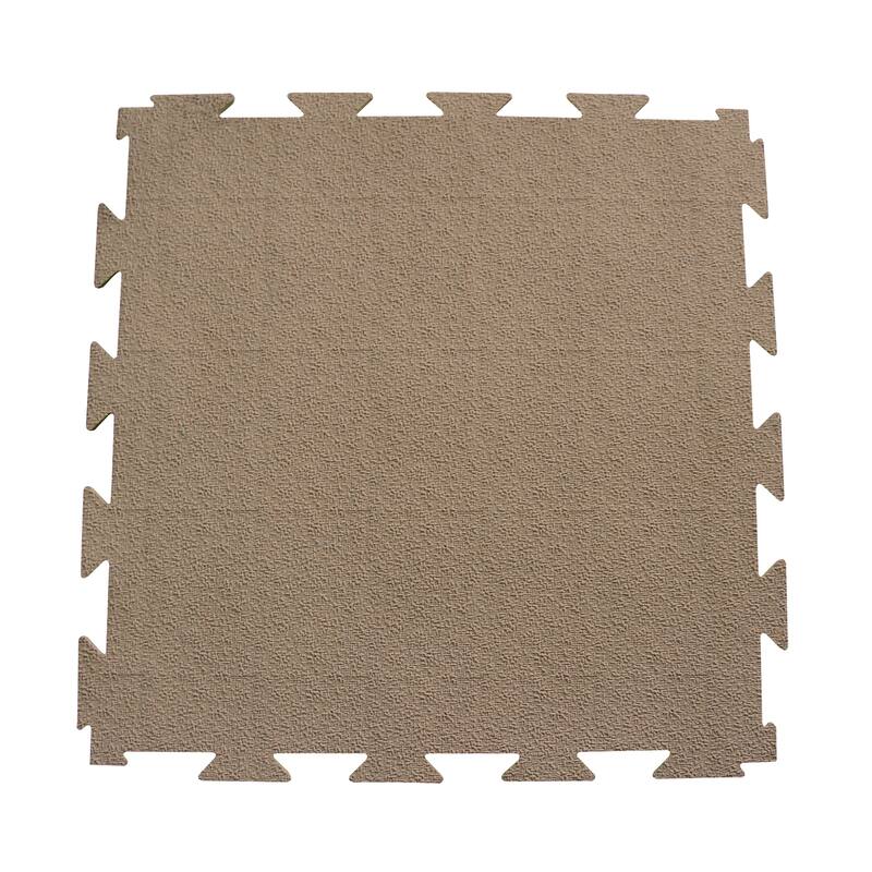 Rubber-Cal "Terra-Flex" Interlocking Rubber Mats - 1/4 in x 24 in x 24 in - 5 Pack - 20 Sqr/Ft - Blue Flooring Tiles