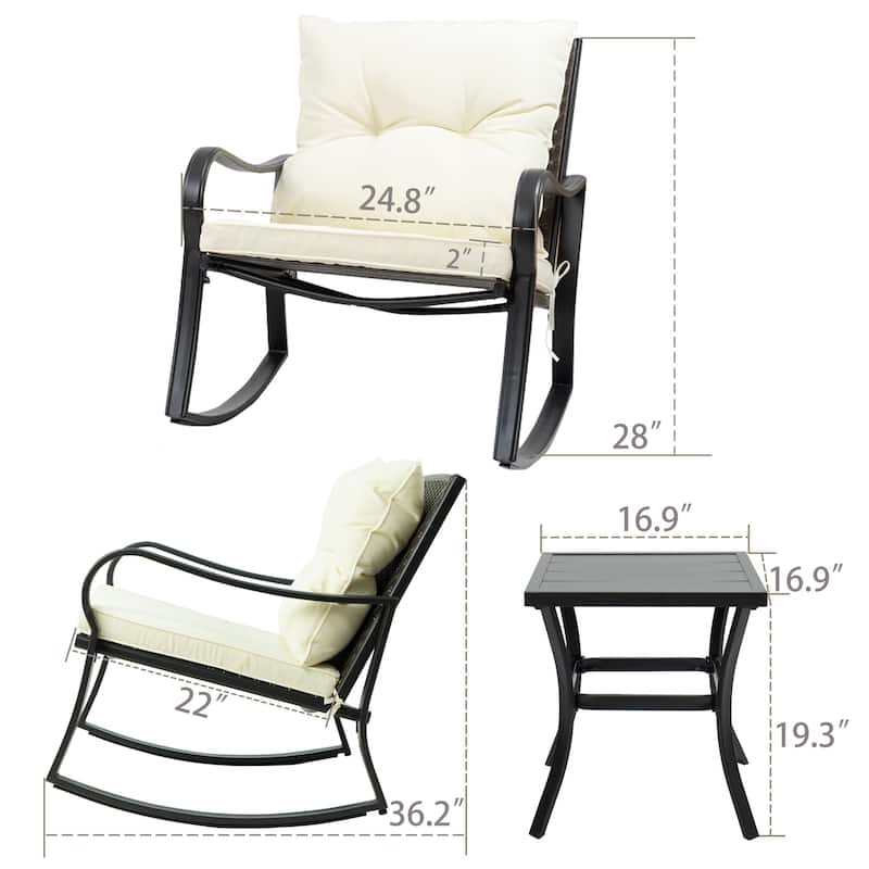 Kozyard Blue Metal 2 - Person Seating Group with Cushions