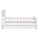 preview thumbnail 6 of 10, Twin Size Platform Bed with Trundle and Two Storage Drawers, Stylish and Durable Design, Perfect for Sleepovers, White