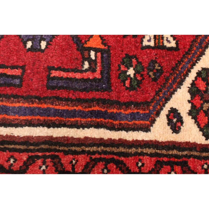 ECARPETGALLERY Hand-knotted Andelz Dark Red Wool Rug - 4'2 x 6'6