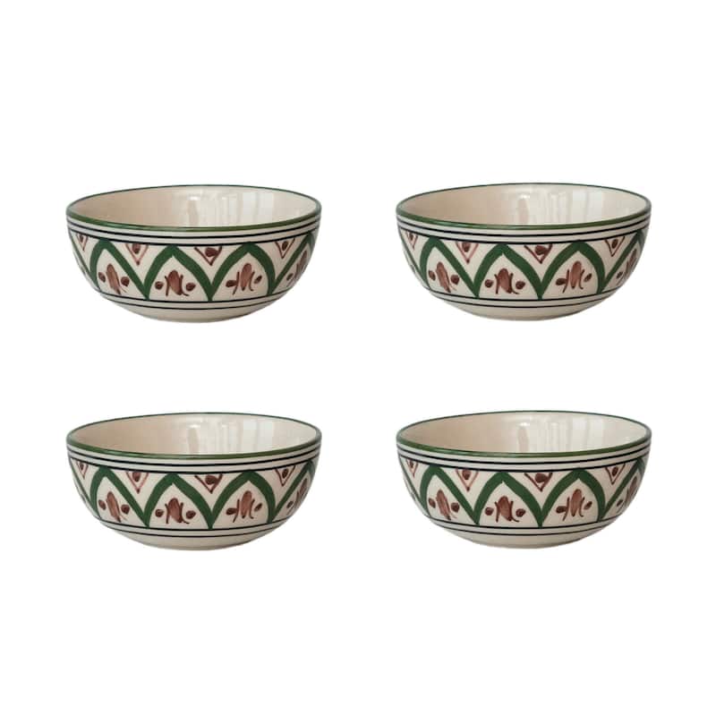 Mosaic Stoneware Bowl Set - Multi - 4 Piece