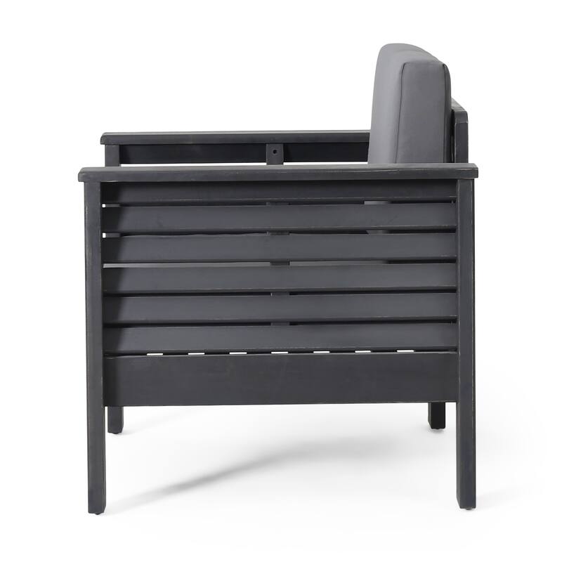 Outdoor Acacia Wood Club Chairs