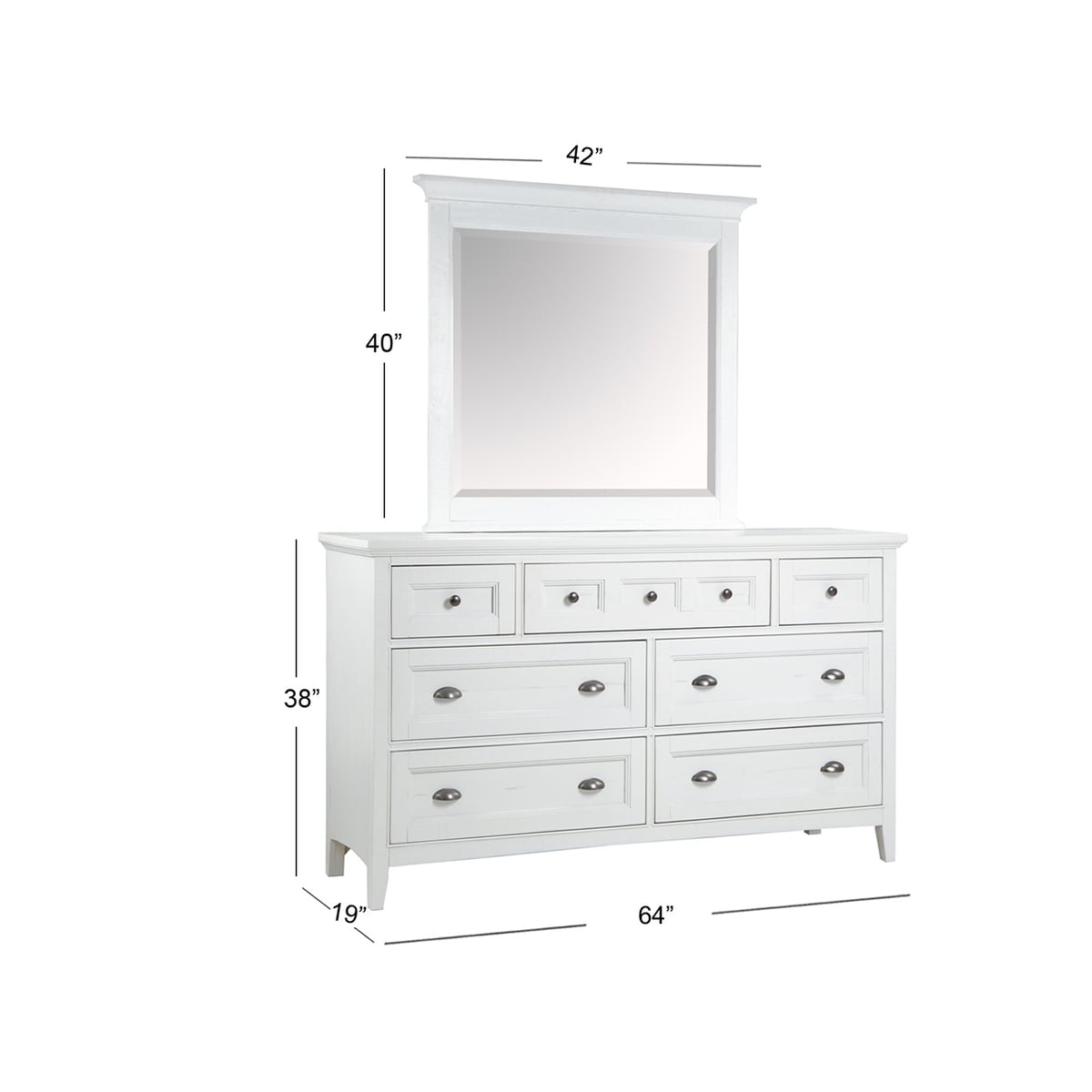 Heron Cove 7 Drawer Dresser with Mirror - Thumbnail 3