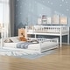 preview thumbnail 3 of 22, Twin XL over Queen Bunk Bed with Ladder and Guardrails w/Wooden Slat Support, Detachable Design, Bedroom Bunkbed for Teens, Kids