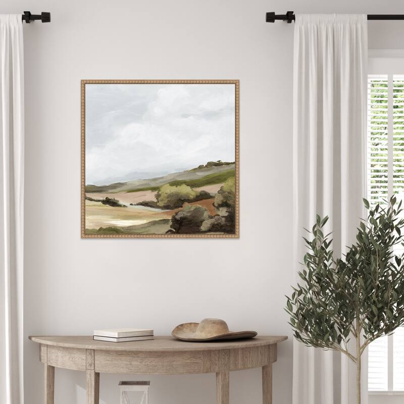 The Soft Hills No. 2 by Luna Mavis (22 x 22 in.), Framed Canvas Wall Art Print