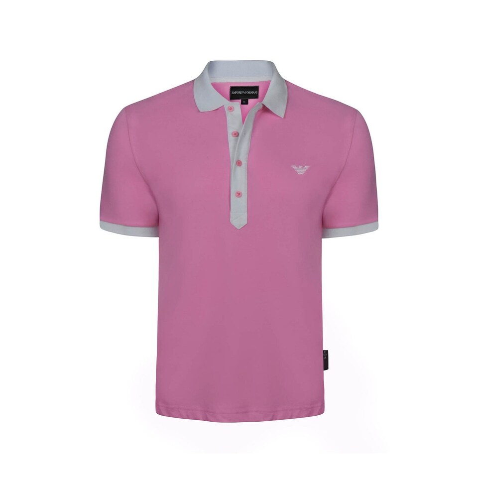 pink armani polo shirt