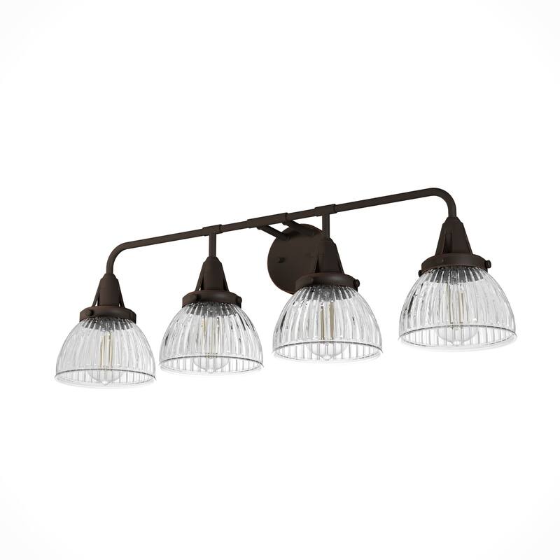 Hunter Cypress Grove 4-Light Vanity Wall Light - Industrial, Transitional, Contemporary - Damp Rated!
