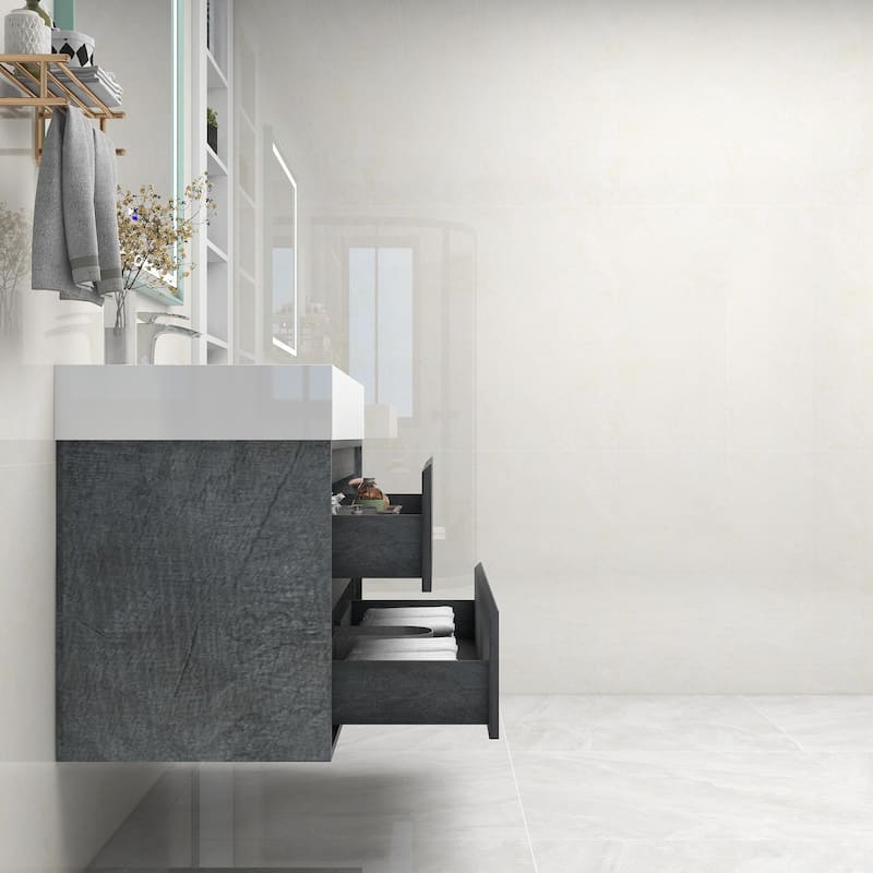 Victoria 42" Wall Mounted Modern Vanity with Acrylic Sink