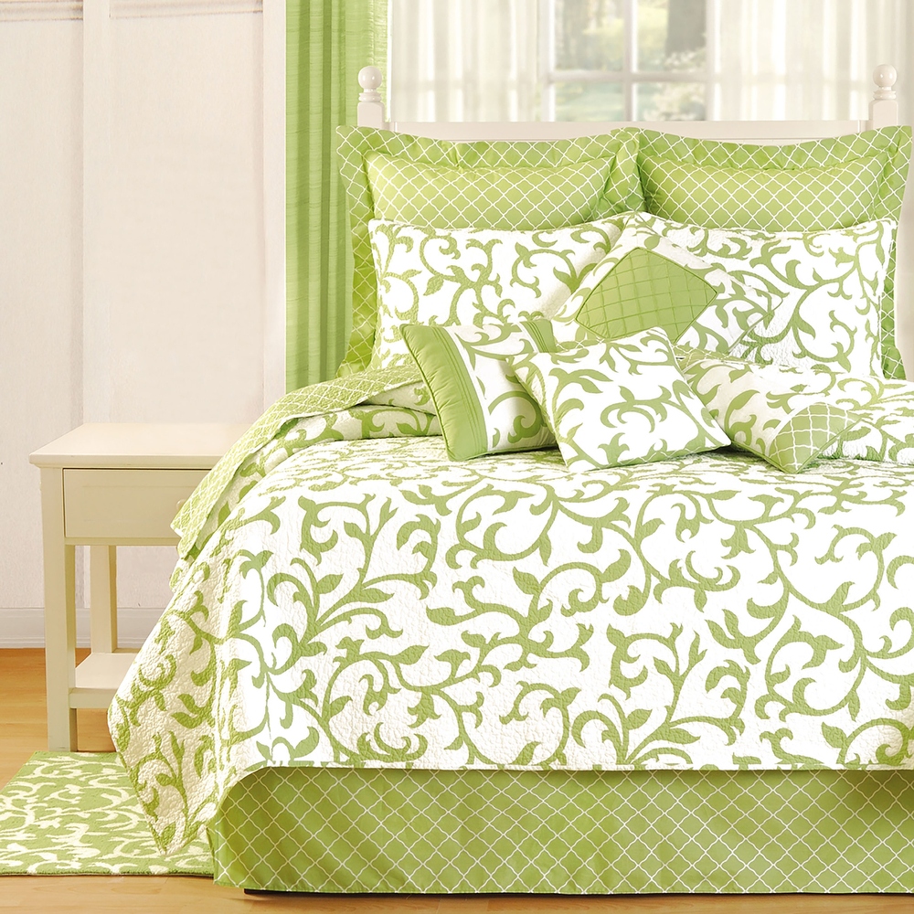 Serendipity Green Cotton Quilt