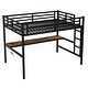 preview thumbnail 8 of 12, Metal Full XL Size Loft Bed with Power Outlet and LED Lighted, Noise Reduced
