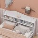 preview thumbnail 15 of 20, Wooden Full Size House Bed with Storage Headboard ,Kids Bed with Storage Shelf,Grey