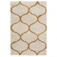 preview thumbnail 30 of 122, SAFAVIEH Hudson Shag Ogee Trellis 2-inch Thick Area Rug 4' x 6' - Ivory/Gold