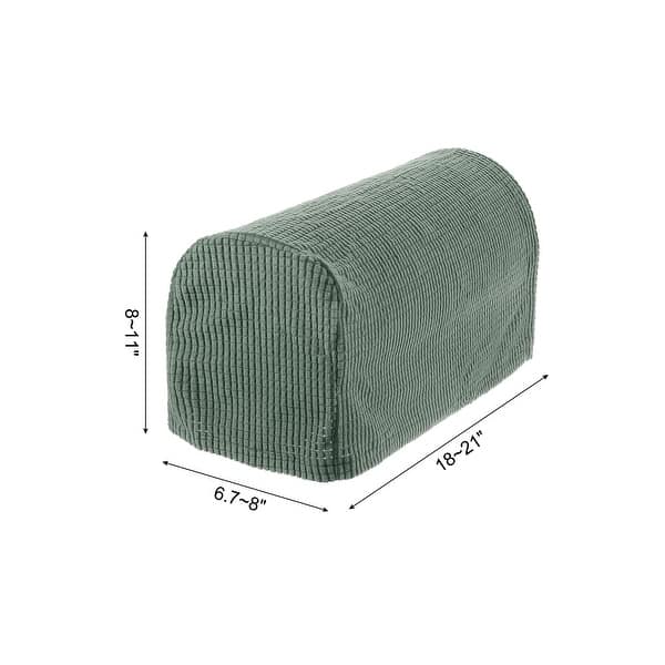 dimension image slide 6 of 9, Stretch Armrest Cover Armchair Slipcover for Sofa Couch 2 Pcs