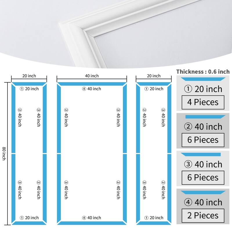 Art3d PVC Wall Molding Trim, Decorative Border for Door\Window\Picture Frames