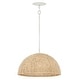 preview thumbnail 7 of 9, Hinkley Lighting 38464 Dalia 20" Wide Wood Pendant with Beaded Shade
