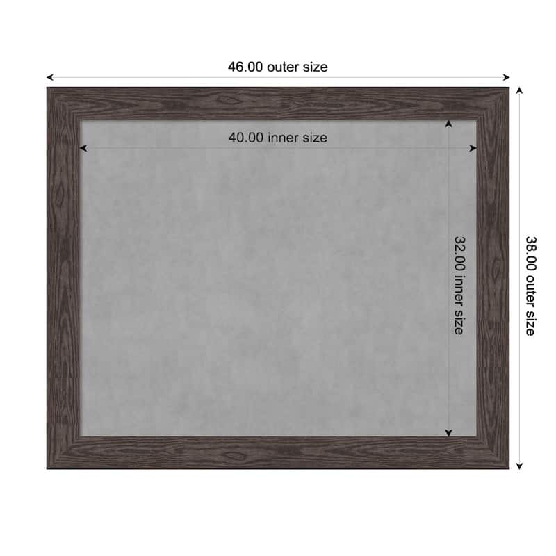 Amanti Art Bridge Black Framed Magnetic Board - Board Size 40x32