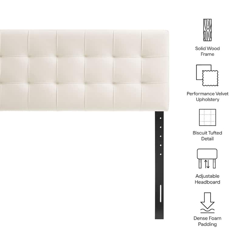 Lily Biscuit Tufted Performance Velvet Headboard