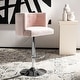 preview thumbnail 3 of 28, SAFAVIEH Couture Zayna Adjustable Barstool. - 21.3"x22.1"x44.1" Light Pink