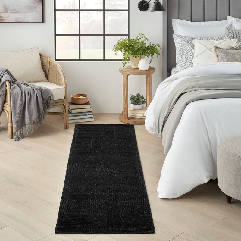 Michael Amini Abstract Linear Shimmer Area Rug