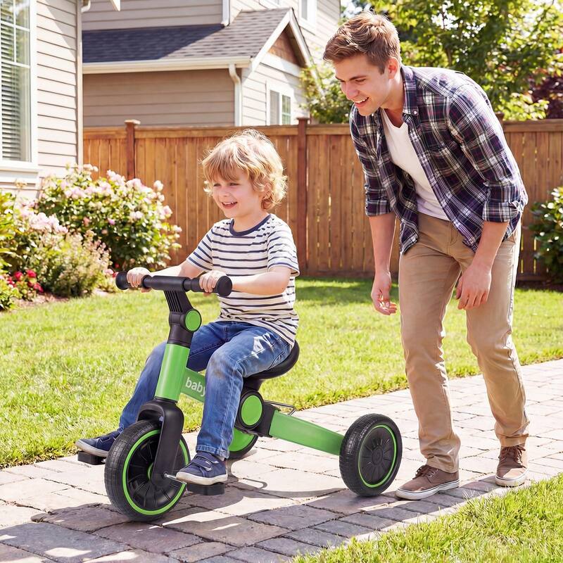 Gymax 5-In-1 Toddler Bike Kids Balance Bike w/ Removable Pedals