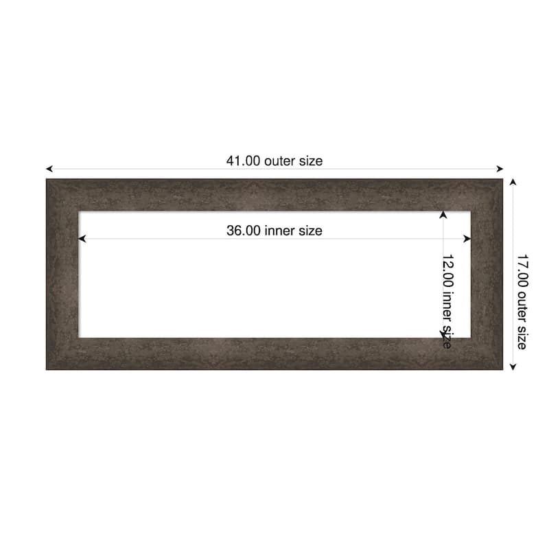 Amanti Art Dappled Light Bronze Framed Dry Erase Magnetic Board - 41 x 17 in