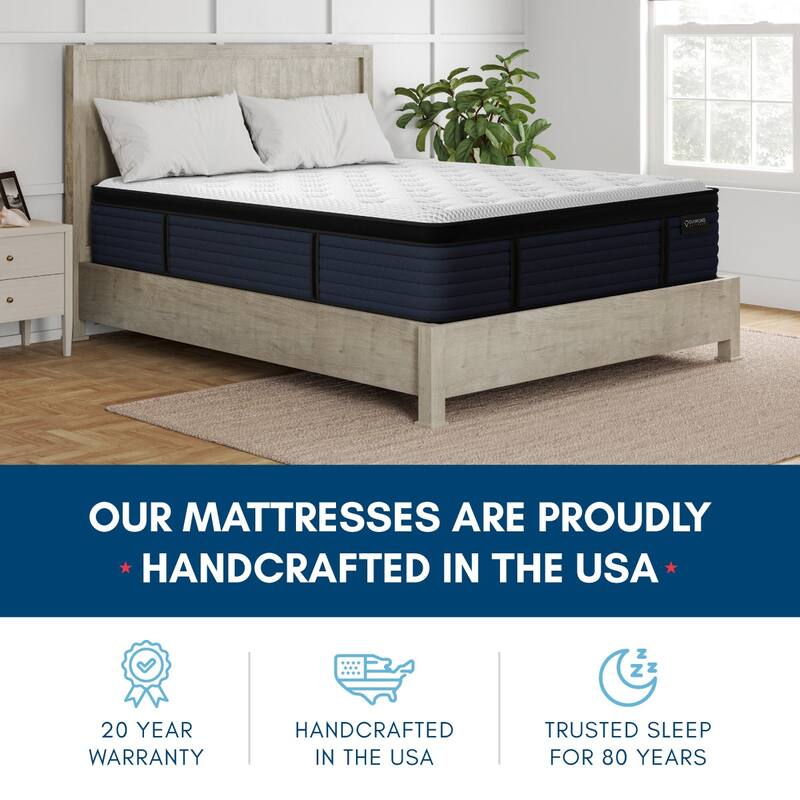 Lucine, 14.5-inch, Cool Natural Latex Euro Top Hybrid Mattress, CertiPUR US and Greenguard Gold Certified