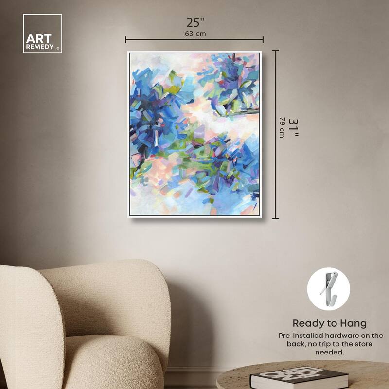 Blue Botanicals Canvas by Art Remedy
