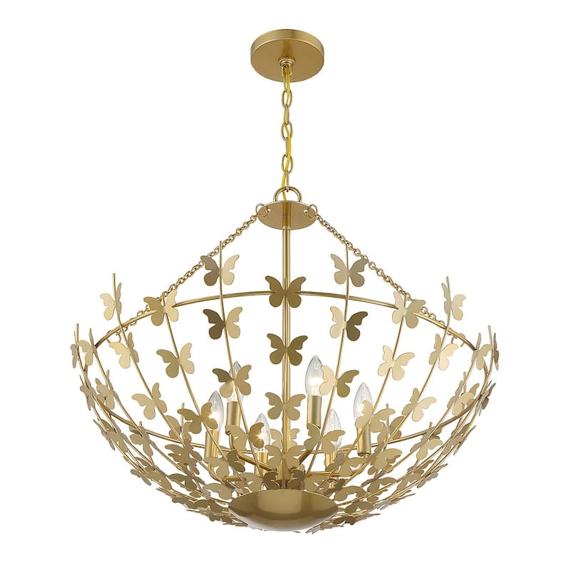 Savoy House 7-4199-6 Birch 6 Light 28" Wide Taper Candle Abstract