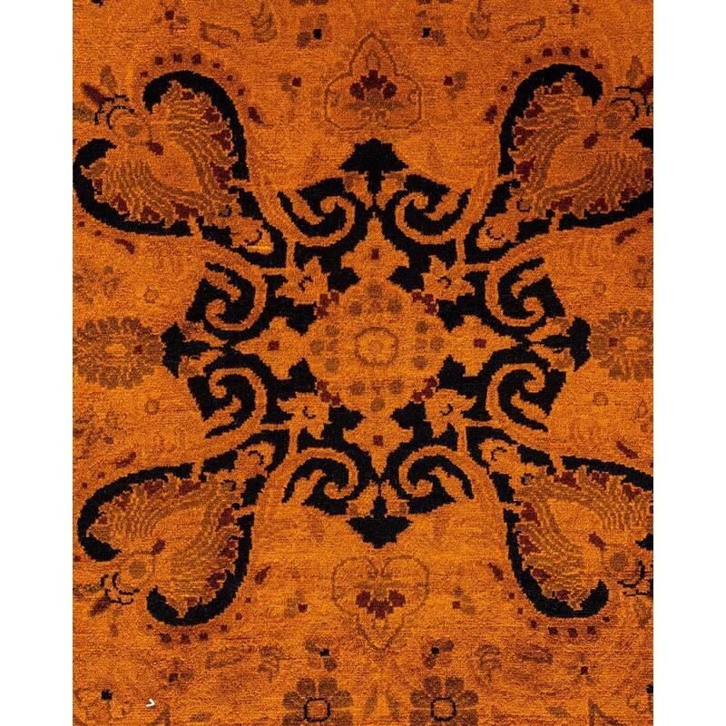Fine Vibrance, One-of-a-Kind Hand-Knotted Area Rug - Gold, 7' 1" x 7' 1" - 7' 1" x 7' 1"