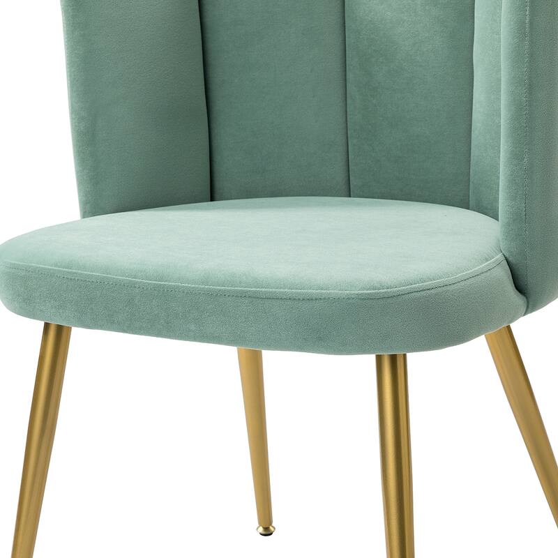 Anjela Comfy Dining Furniture Set 0f 4 with Metal Legs by HULALA HOME