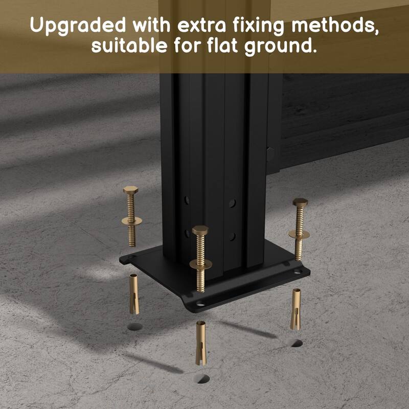 VEIKOUS Versatile 4-Sided Wooden Privacy Panels, L-Shape or Straight Line Fence for Garden, Pool, AC Unit, and Trash Enclosure