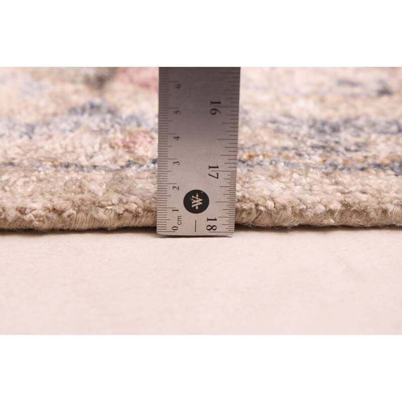 ECARPETGALLERY Hand-knotted Jules Oushak Light Grey Silk Rug - 7'10 x 9'11