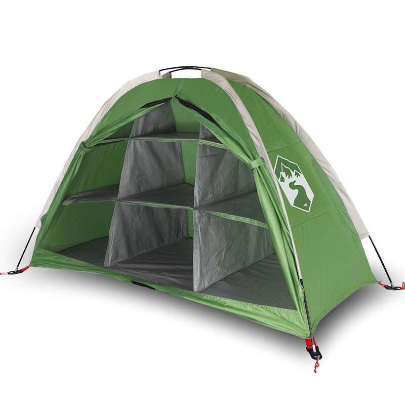 vidaXL Storage Tent 9 Compartments Green Waterproof - 49.2" x 19.7" x 26.8"