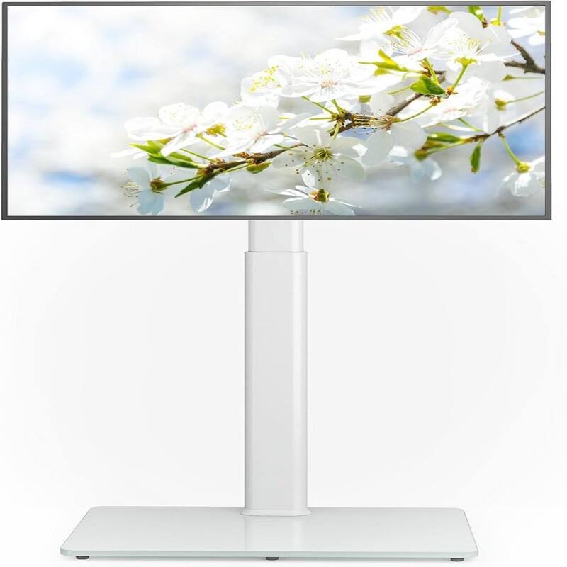 Universal Floor TV Stand - White