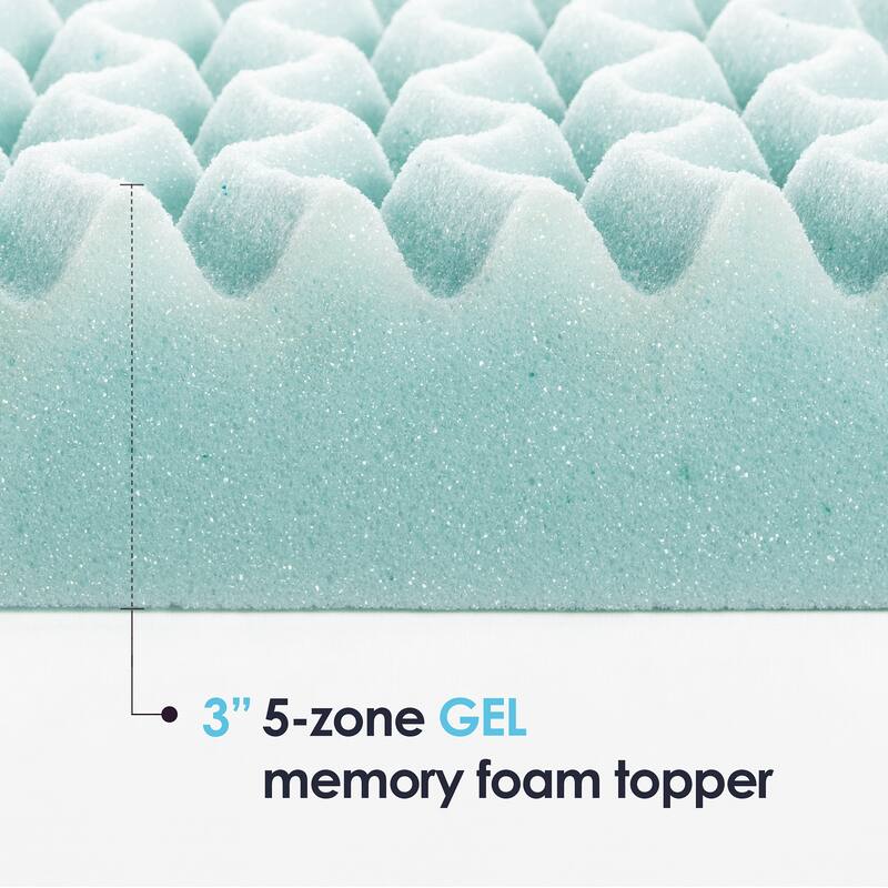 5 Zone Cooling Gel Memory Foam Mattress Topper Collection