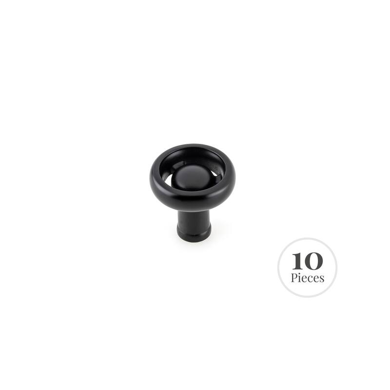 Industrialist 10-Pack Cabinet Industrial Knob for Kitchen - Matte Black