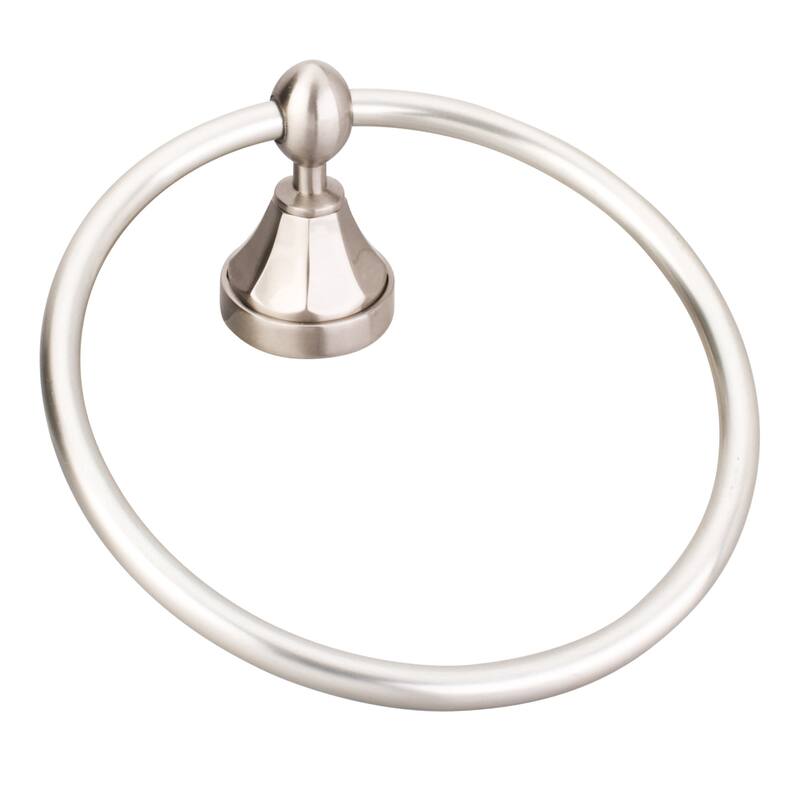 Elements BHE3-06-R Newbury 6-1/2" Wall Mounted Towel Ring - Satin Nickel
