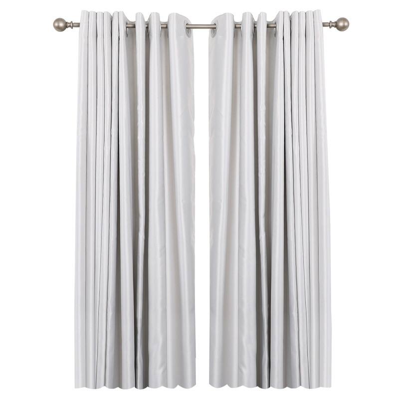 UTOPIA ALLEY 3/4 Inch Curtain Rod - Curtain Rods For Windows 28 to 48 Inch, Adjustable Drapery Rods, Satin Nickel Curtain Rods