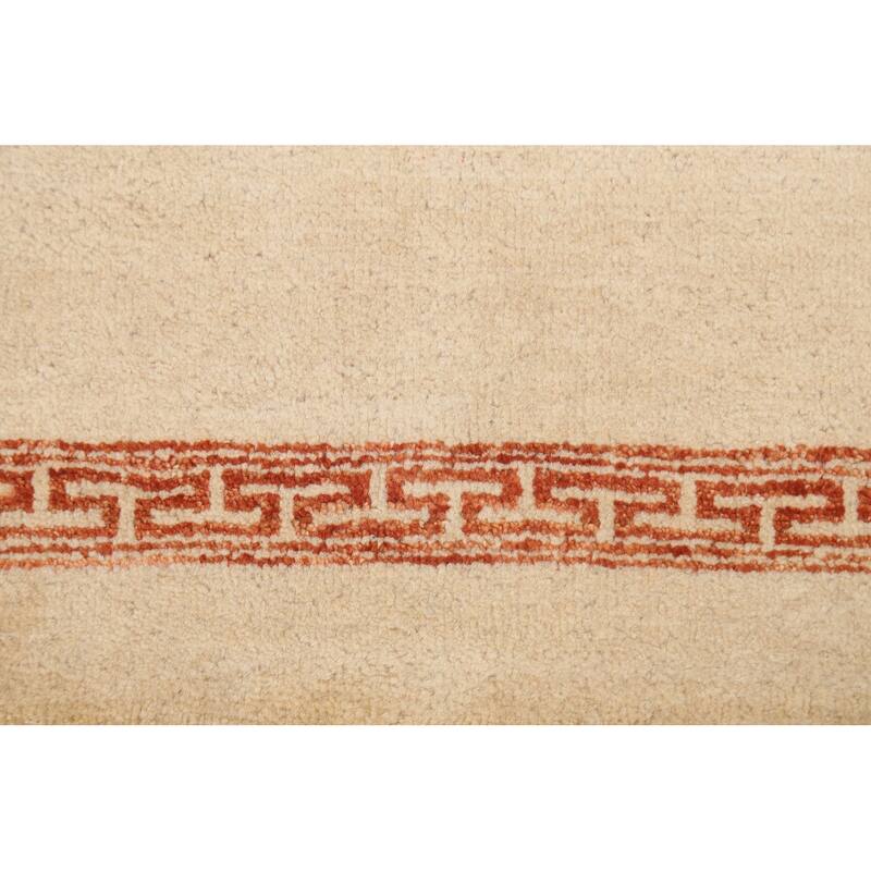 Geometric Bordered Gabbeh Kashkoli Oriental Area Rug Wool Hand-knotted - 3'3" x 5'0"