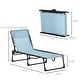 preview thumbnail 12 of 34, Outsunny Folding Chaise Lounge Chair Portable Lightweight Reclining Garden Sun Lounger with 4-Position Adjustable Backrest