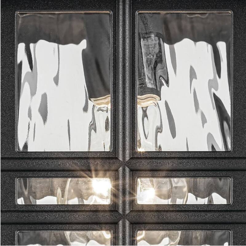 Kichler Lighting Beacon Square 17.5 in. 1-Light Textured Black Outdoor Wall Sconce - 17.5 in