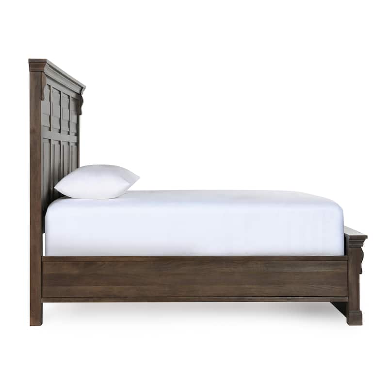 Classic Home Adelaide Mango Wood Bed in Cocoa Brown