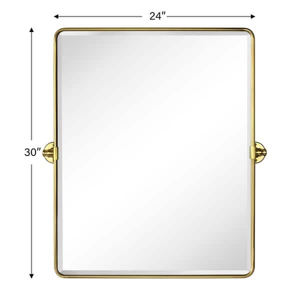 dimension image slide 0 of 30, TEHOME Woodvale Rectangle Vertical Metal Wall Mirrors